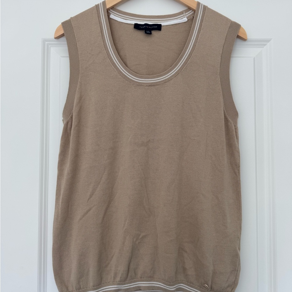 Tommy Hilfiger Tan Sleeveless Tank Top